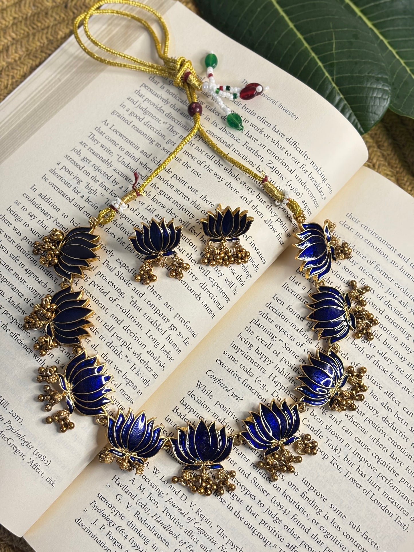 Trending  Lotus  Necklace and Earing Set