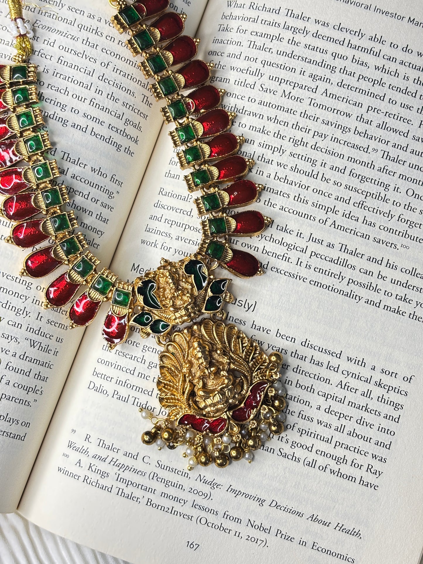 Laxmi Palakka Design Antique Necklace Set with Earing