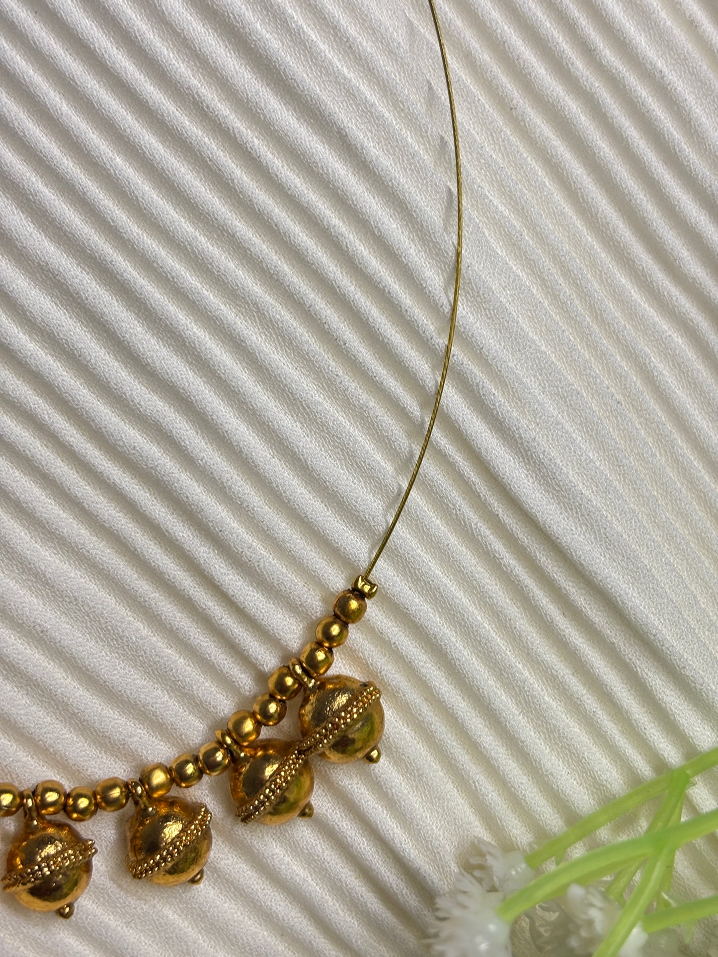 Golden Ghungroo Charm Invisible Necklace