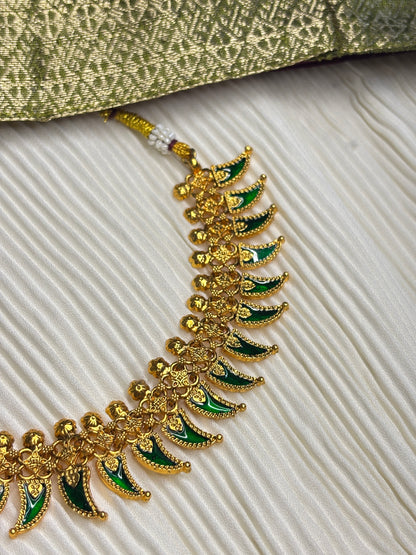 Palakka Necklace with Stud Earrings